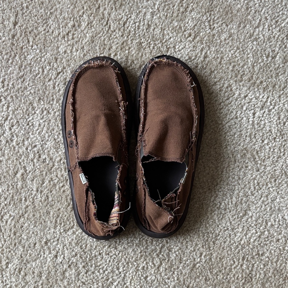 Sanuk Rustic Brown Loafers